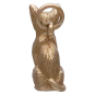 Bronze 3D Cat Pendant Side View