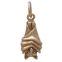 Bronze Small Hanging Bat Charm Front View