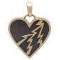 Bronze Electric Heart Shadow Box Pendant Front View