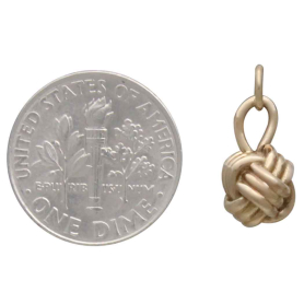 Bronze Monkey  with DimeKnot Charm