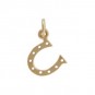 Small Horseshoe Jewelry Charm - Bronze 16x10mm