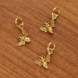 Tiny Honey Bee Charm - Bronze - Left Side 13x7mm