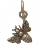 Tiny Honey Bee Charm - Bronze - Left Side 13x7mm