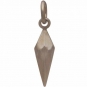 Small Faceted Spike Charm - Bronze 21x5mm