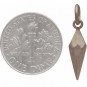 Small Faceted Spike Charm - Bronze 21x5mm