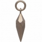 Small Faceted Spike Charm - Bronze 21x5mm