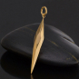 Large Faceted Spike Pendant - Bronze 40x5mm