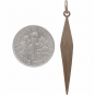 Large Faceted Spike Pendant - Bronze 40x5mm