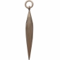 Large Faceted Spike Pendant - Bronze 40x5mm