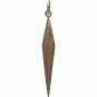 Large Faceted Spike Pendant - Bronze 40x5mm