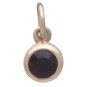 Bronze January Birthstone Charm Front View