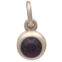 Bronze February Birthstone Charm Front View