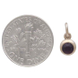 Bronze February Birthstone Charm with Dime