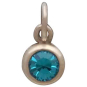 Bronze March Birthstone Charm Front View