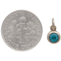 Bronze March Birthstone Charm with Dime