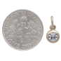 Bronze April Birthstone Charm with Dime