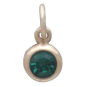 Bronze May Birthstone Charm Front View