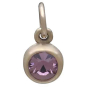 Bronze June Birthstone Charm Front View