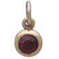 Bronze July Birthstone Charm Front View