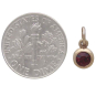 Bronze July Birthstone Charm with Dime