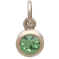 Bronze August Birthstone Charm Front View