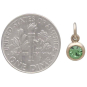 Bronze August Birthstone Charm with Dime