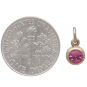 Bronze October Birthstone Charm with Dime