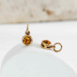 Bronze November Birthstone Charm 11x6mm