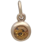 Bronze November Birthstone Charm Front View