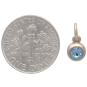 Bronze December Birthstone Charm with Dime