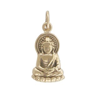 Buddha Jewelry Charm - Bronze 20x9mm