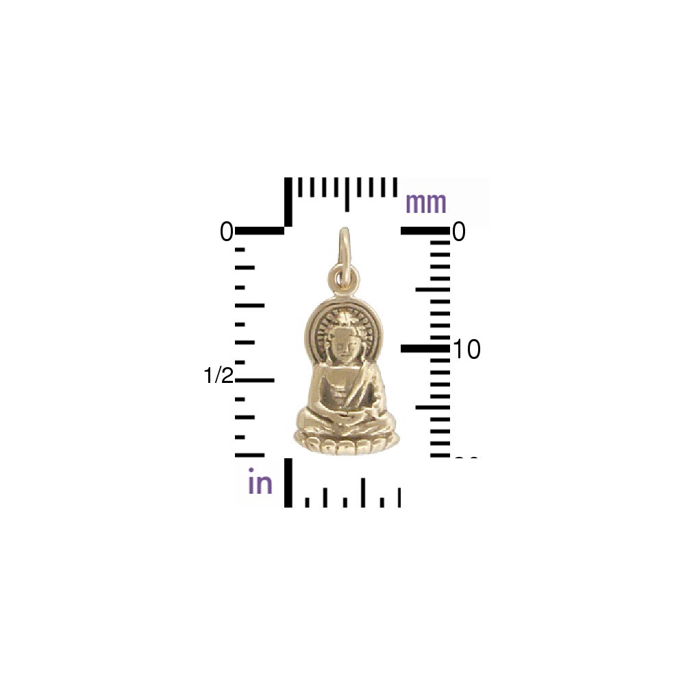 Buddha Jewelry Charm - Bronze 20x9mm