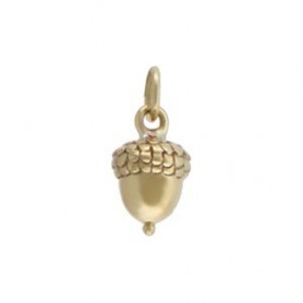 Medium Acorn Jewelry Charm - Bronze 15x7mm