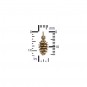 Pinecone Jewelry Charm - Bronze 17x7mm