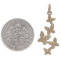 Bronze Butterfly Cluster Charm with Dime