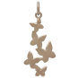 Bronze Butterfly Cluster Charm Back View