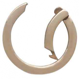 Round Bronze Removable Charm Holder Link 2x13mm open