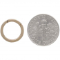 Round Bronze Removable Charm Holder Link 2x13mm next to dime
