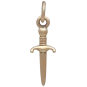 Bronze Mini Dagger Charm Front View