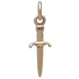 Bronze Mini Dagger Charm Back View