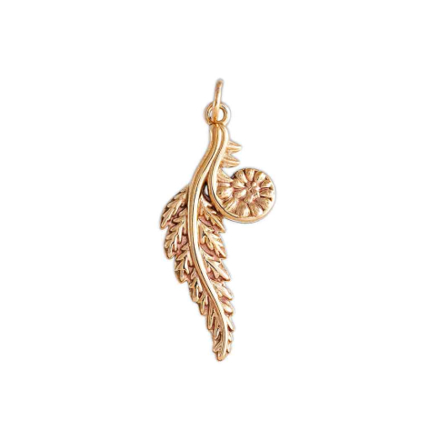 Bronze Fern Pendant 33x14mm