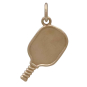 Bronze Pickleball Paddle and Ball Charm Back View