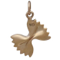 Bronze Bowtie Pasta Charm Back View