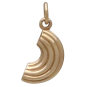 Bronze Macaroni Pasta Charm Front View