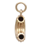 Bronze Macaroni Pasta Charm Side View