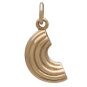 Bronze Macaroni Pasta Charm Back View