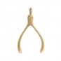 Medium Wishbone Bronze Jewelry Charm 20x10mm