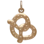 Bronze Pretzel Charm Front View