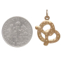 Bronze Pretzel Charm with Dime