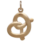 Bronze Pretzel Charm Back View